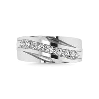 Thumbnail for Diamond 1 Ct.Tw.Mens Wedding Band in 10K White Gold