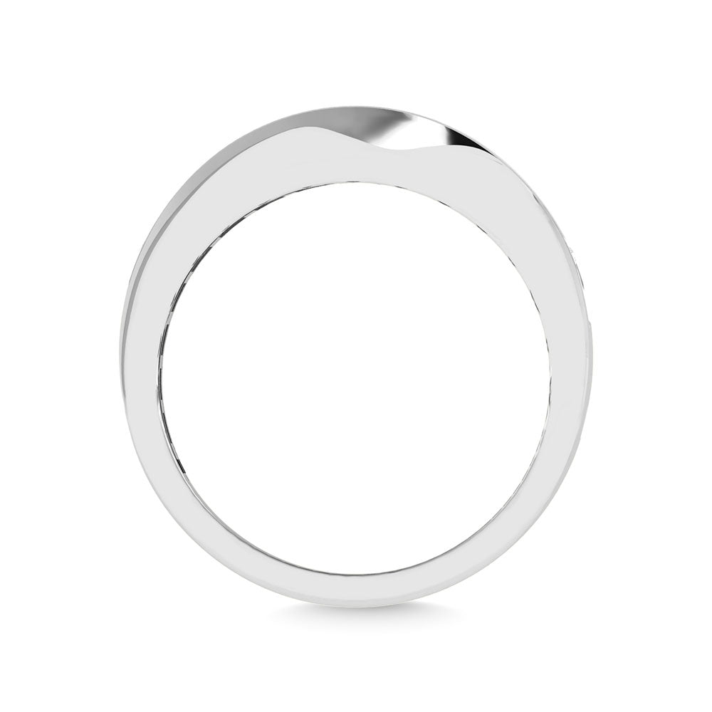 Diamond 1 Ct.Tw.Mens Wedding Band in 10K White Gold