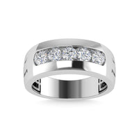 Thumbnail for Diamond 1 Ct.Tw.Mens Wedding Band in 10K White Gold
