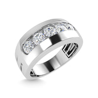Thumbnail for Diamond 1 Ct.Tw.Mens Wedding Band in 10K White Gold
