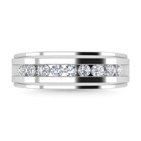 Thumbnail for Diamond 1/2 Ct.Tw.Mens Wedding Band in 10K White Gold