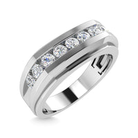 Thumbnail for Diamond 1/2 Ct.Tw.Mens Wedding Band in 10K White Gold