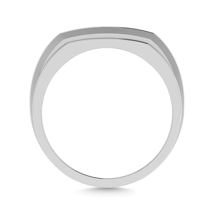 Diamond 1/2 Ct.Tw.Mens Wedding Band in 10K White Gold