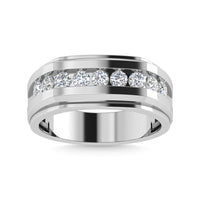 Thumbnail for Diamond 1 Ct.Tw.Mens Wedding Band in 14K White Gold