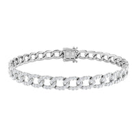 Thumbnail for Diamond 3 1/8 Ct.Tw. Cuban Bracelets in 14K White Gold