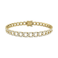 Thumbnail for Diamond 3 1/8 Ct.Tw. Cuban Bracelets in 14K Yellow Gold