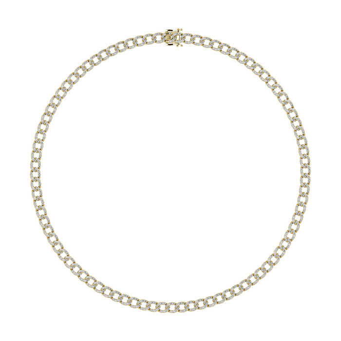 Diamond 7 5/8 Ct.Tw. Cuban Necklace in 14K Yellow Gold