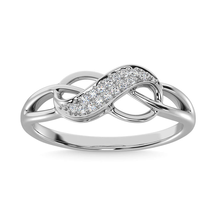 Diamond 1/20 Ct.Tw. Infinity Ring in Sterling Silver