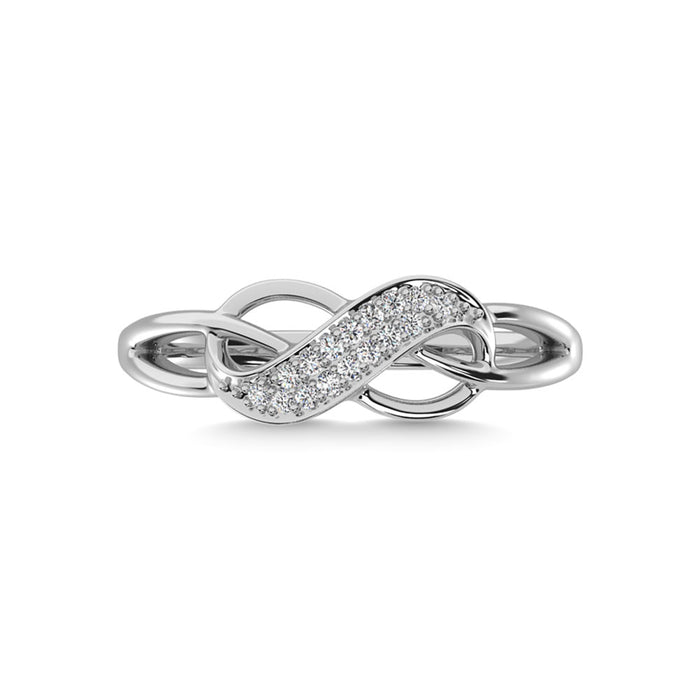 Diamond 1/20 Ct.Tw. Infinity Ring in Sterling Silver