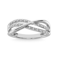 Thumbnail for Diamond 1/20 Ct.Tw. Cross Over Ring in Sterling Silver