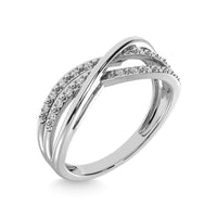 Thumbnail for Diamond 1/20 Ct.Tw. Cross Over Ring in Sterling Silver