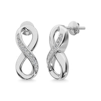 Thumbnail for Diamond 1/20 Ct.Tw. Infinity Earrings in Sterling Silver