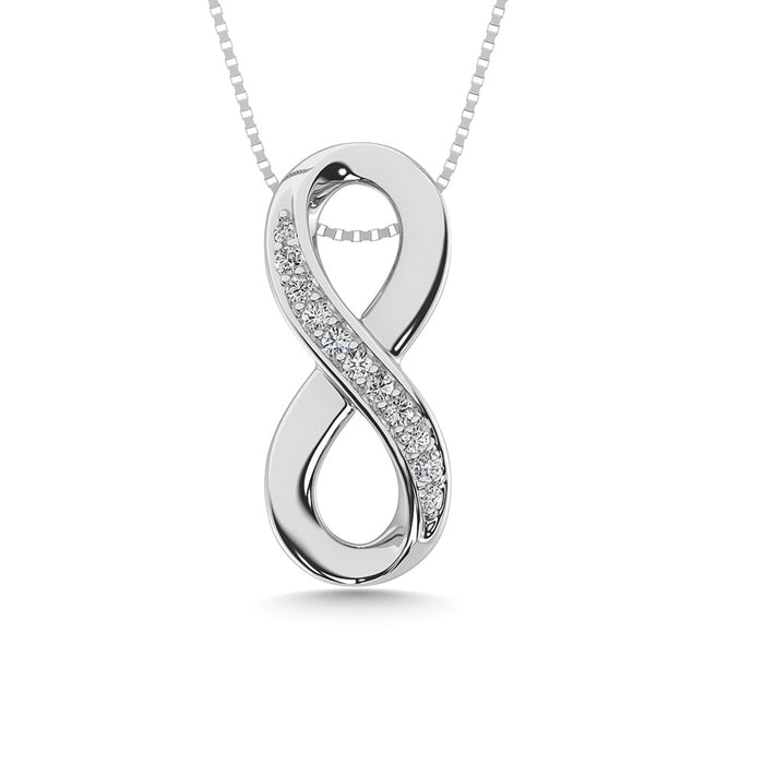 Diamond 1/20 Ct.Tw. Infinity Pendant in Sterling Silver