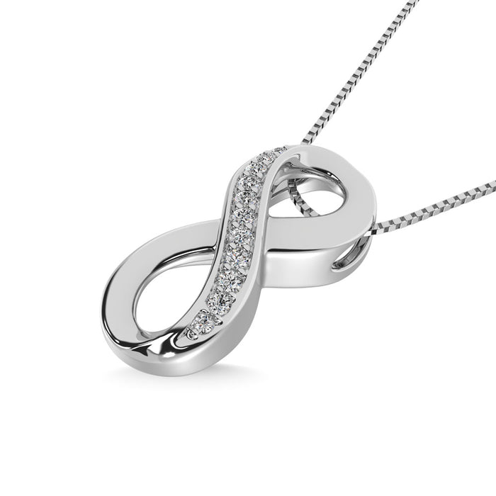 Diamond 1/20 Ct.Tw. Infinity Pendant in Sterling Silver