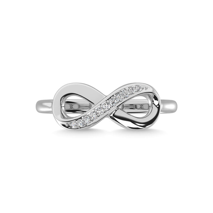 Diamond 1/20 Ct.Tw. Infinity Ring in Sterling Silver