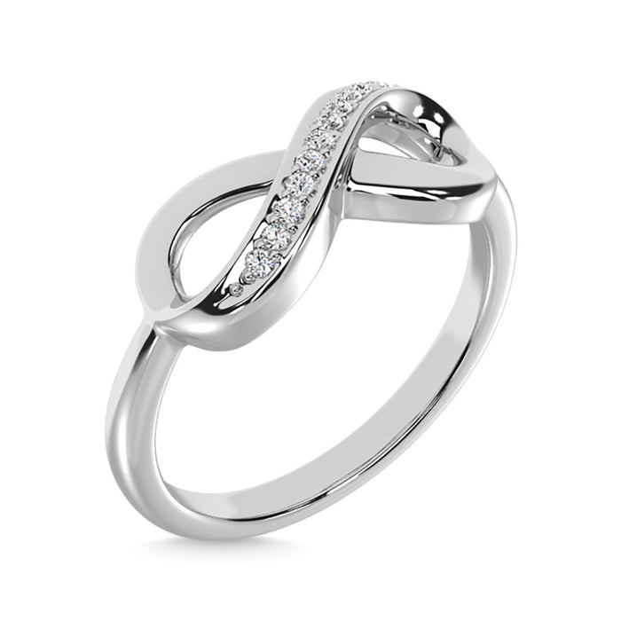 Diamond 1/20 Ct.Tw. Infinity Ring in Sterling Silver