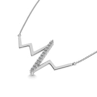 Thumbnail for Diamond 1/50 Ct.Tw. Heartbeat Necklace in Sterling Silver