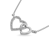 Thumbnail for Diamond 1/20 Ct.Tw. Double Heart Pendant in Sterling Silver