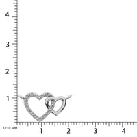 Thumbnail for Diamond 1/20 Ct.Tw. Double Heart Pendant in Sterling Silver