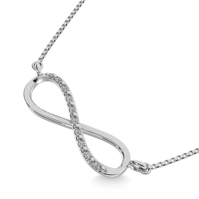 Diamond 1/20 Ct.Tw. Infinity Pendant in Sterling Silver