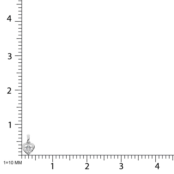 Diamond 1/50 Ct.Tw. Heart Pendant in Sterling Silver