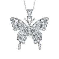 Thumbnail for Diamond  1 7/8 Ct.Tw. Butterfly Pendant in 10K White Gold