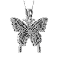 Thumbnail for Diamond 1 Ct.Tw. Butterfly Pendant in 10K White Gold