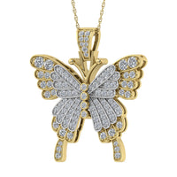 Thumbnail for Diamond  3/8 Ct.Tw. Butterfly Pendant in 10K Two Tone
