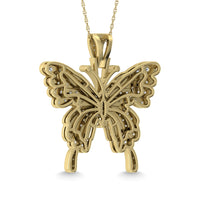 Thumbnail for Diamond 1 3/8 Ct.Tw. Butterfly Pendant in 10K Two Tone