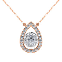 Thumbnail for 14K White Gold 1/3 Ct.Tw. Diamond Pear Shape Necklace