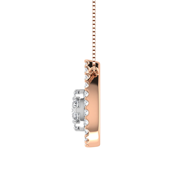 14K White Gold 1/3 Ct.Tw. Diamond Pear Shape Necklace