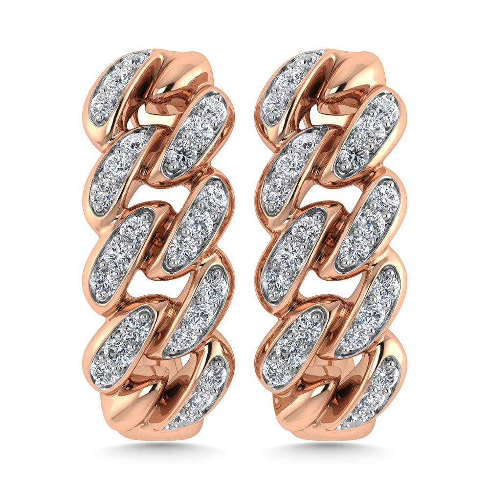 Diamond  1/5 Ct.Tw. J Earrings in 14K Rose Gold