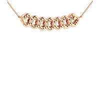 Thumbnail for 14K Rose Gold 1/5 Ct.Tw. Diamond Cuban Style Necklace