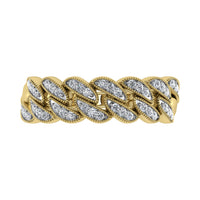Thumbnail for 14K Yellow Gold 1/5 Ct.Tw. Diamond Cuban Style Band