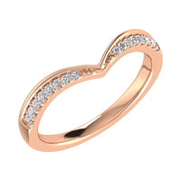 Thumbnail for 14K Rose Gold 1/5 Ct.Tw. Diamond Chevron Band