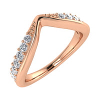 Thumbnail for 14K Rose Gold 1/3 Ct.Tw. Diamond Chevron Band