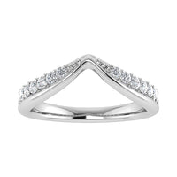 Thumbnail for 14K White Gold 1/10 Ct.Tw. Diamond Chevron Band