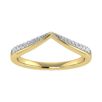 Thumbnail for 14K Yellow Gold 1/5 Ct.Tw. Diamond Chevron Band