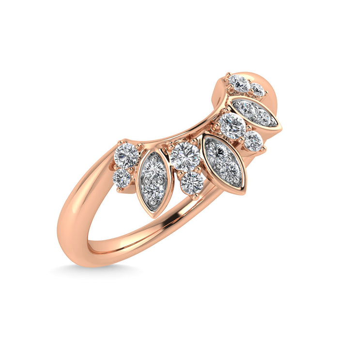 Diamond 1/8 Ct.Tw. Curve Band in 14K Rose Gold