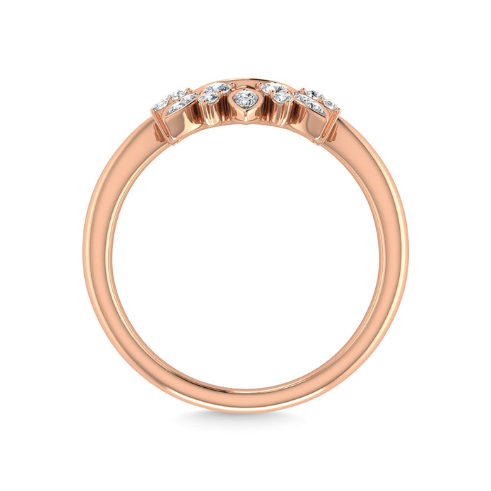 Diamond 1/8 Ct.Tw. Curve Band in 14K Rose Gold