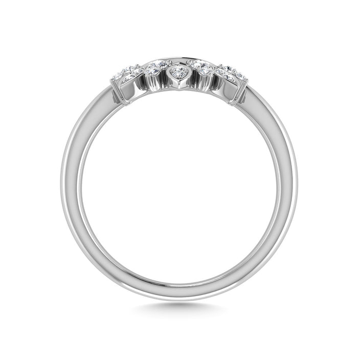 Diamond 1/8 Ct.Tw. Curve Band in 14K White Gold