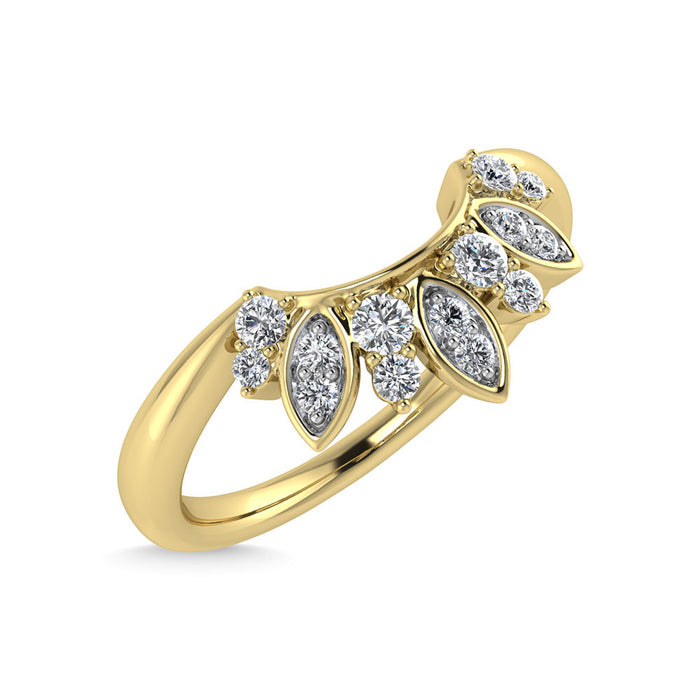 Diamond 1/8 Ct.Tw. Curve Band in 14K Yellow Gold