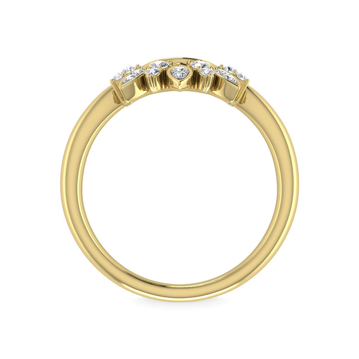 Diamond 1/8 Ct.Tw. Curve Band in 14K Yellow Gold