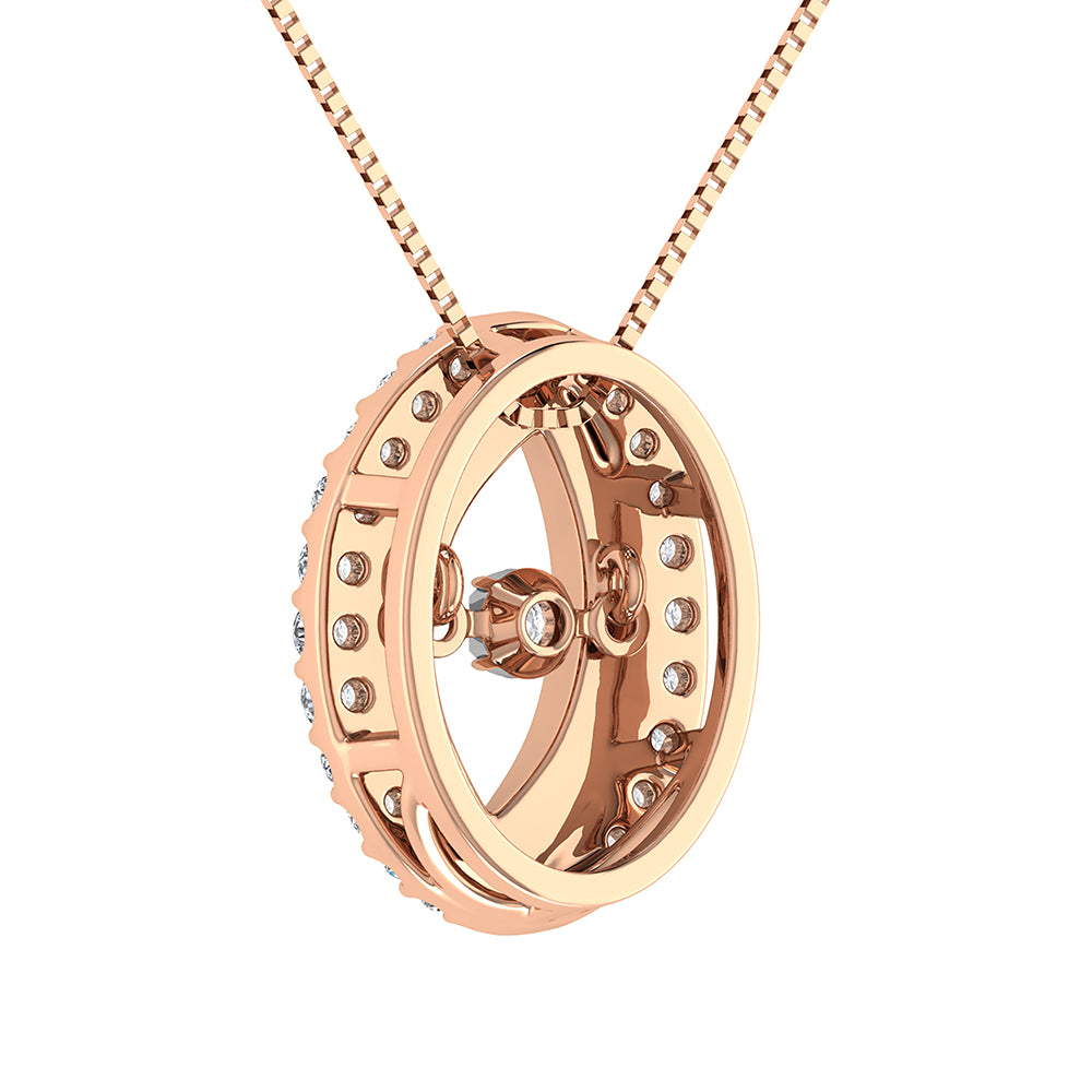 10K Rose Gold 1/5 Ct Ct.Tw. Diamond Shimmering Pendant