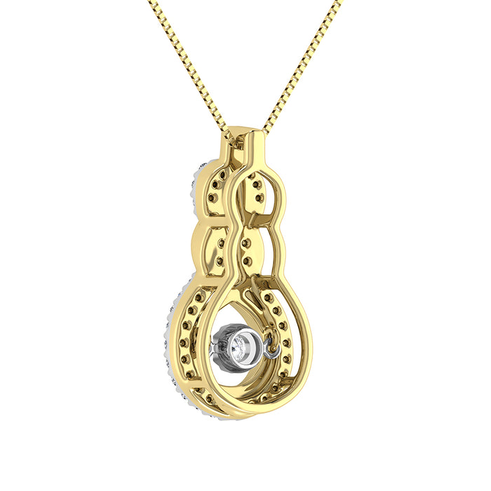 10K Yellow Gold 1/5 Ct.Tw. Diamond Shimmering Pendant