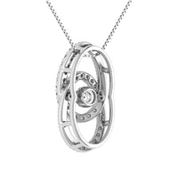 Thumbnail for 10K White Gold 1/4 Ct Ct.Tw. Diamond Interlinked Oval Shape Pendant