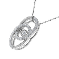 Thumbnail for 10K White Gold 1/4 Ct Ct.Tw. Diamond Interlinked Oval Shape Pendant