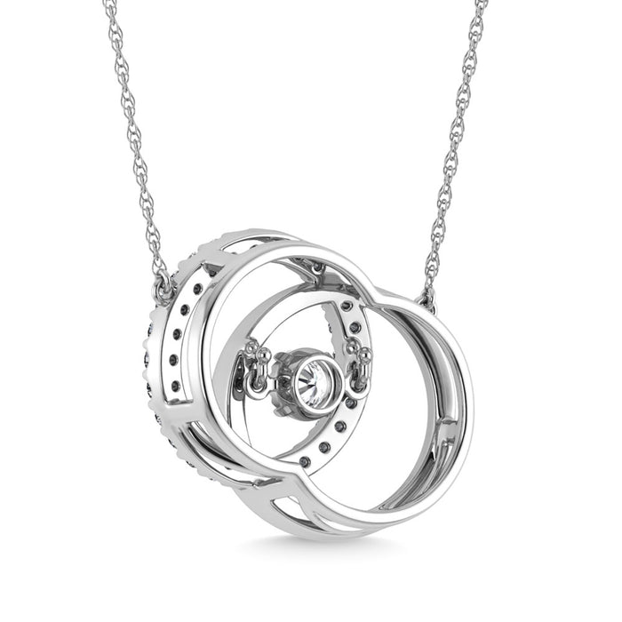 Diamond 1/4 Ct.Tw. Circle Pendant in 10K White Gold