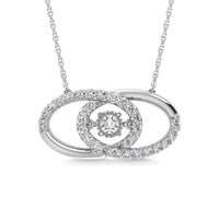 Thumbnail for Diamond 1/4 Ct.Tw. Oval Shape Pendant in 10K White Gold