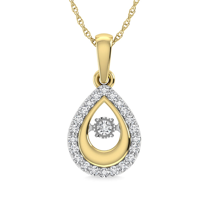 Diamond 1/6 Ct.Tw. Fashion Pendant in 10K Yellow Gold